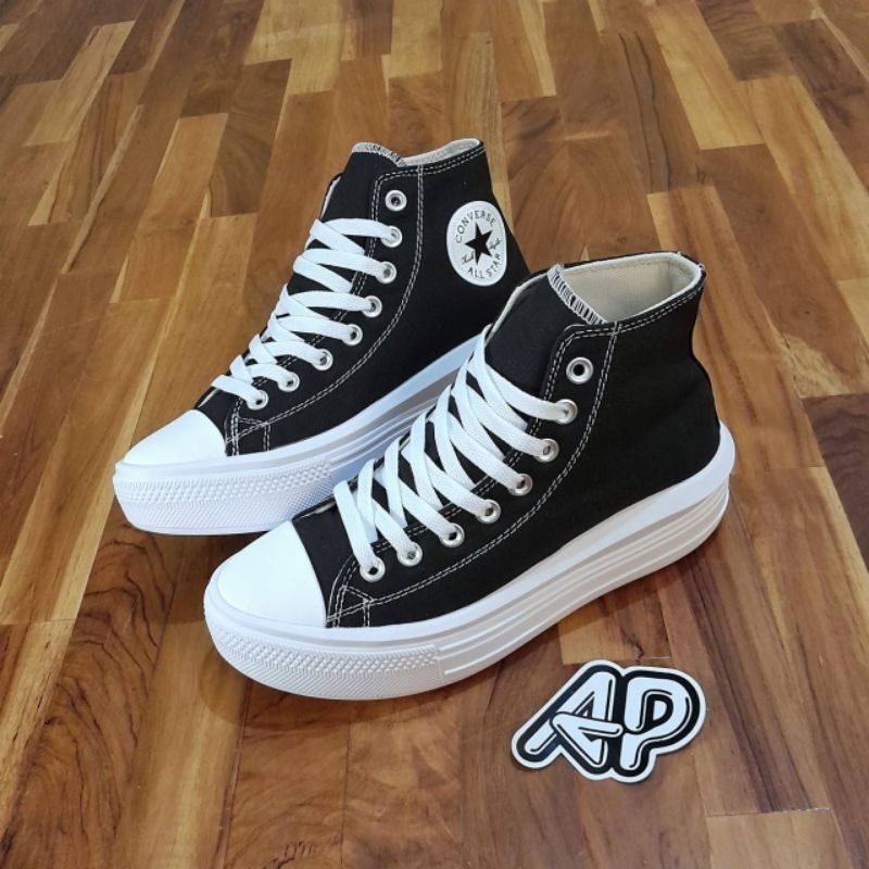 Converse Chuck Taylor All Star Move Hi Platform Black White