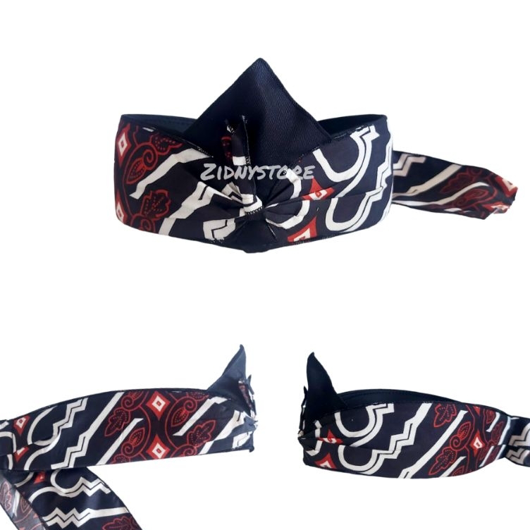 WDZR6272 (COD )NEW_PRODUCT Ikat Kepala Tradisional Batik Sunda Iket Sunda Totopong BOLONG