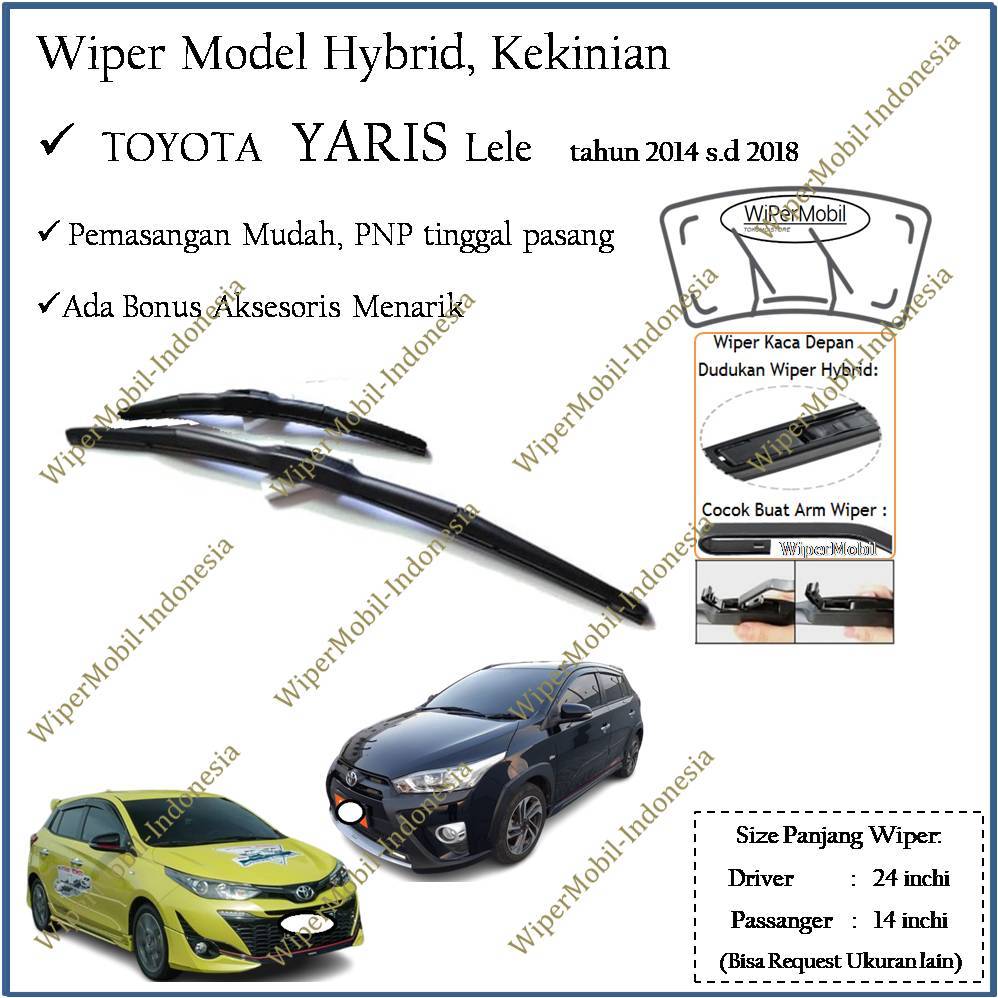 Wiper HYBRID Kekinian Toyota YARIS 2014 2015 2016 2017