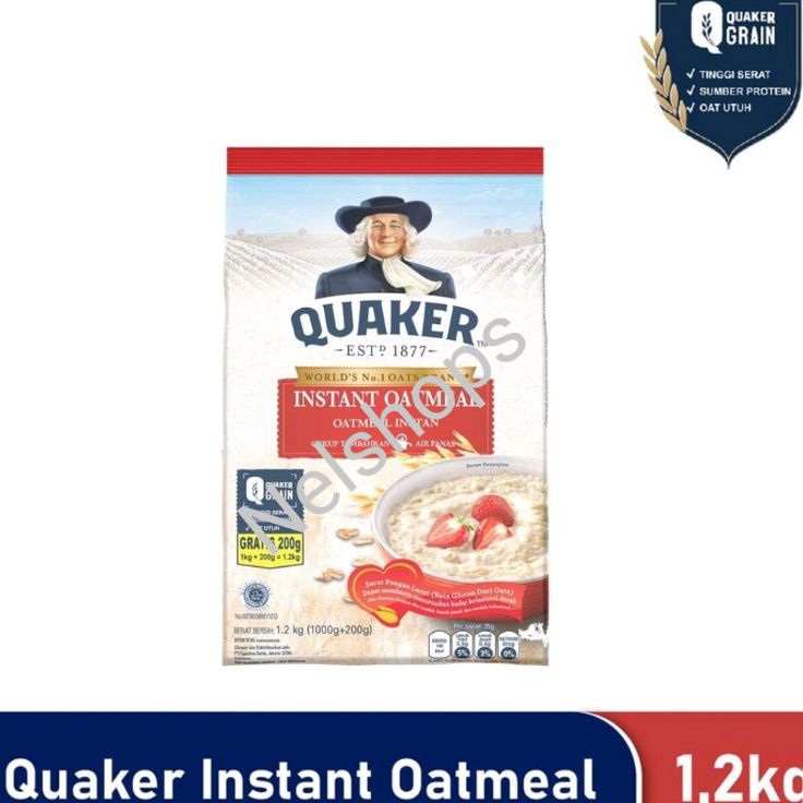 

☈➸❋✦ Quaker Instant Oatmeal 1200 gr Merah 1.2 kg