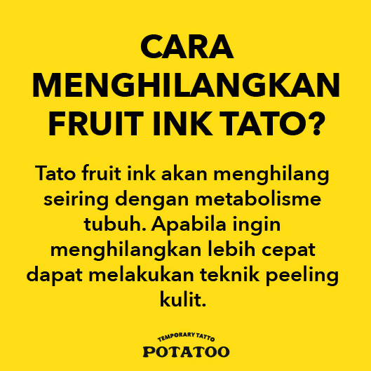➣✷✮ POTATOO Fruit Ink Words Tattoo