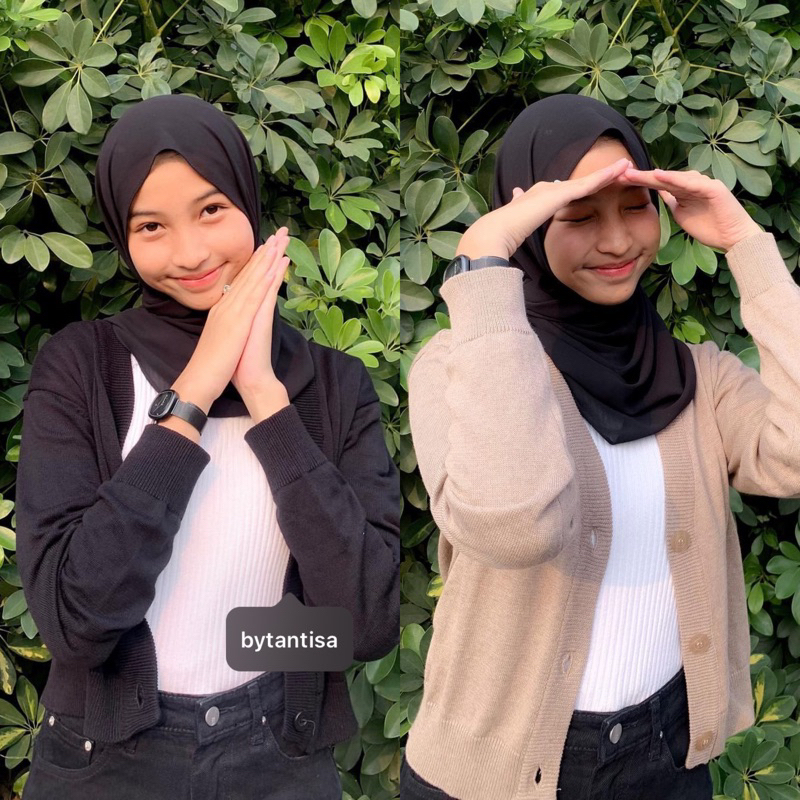 RK Bytantisa - Cardigan Rajut Crop Inara Model Pendek