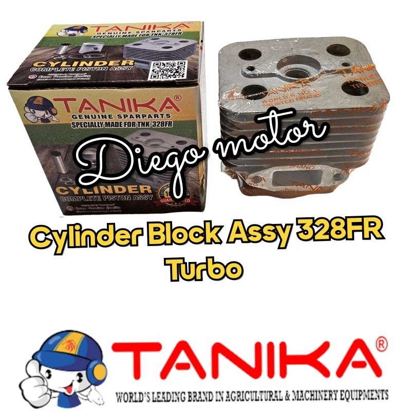 TNK328FR Turbo Cylinder Blok Komplit Mesin Potong Rumput 2tak 328 Tanika Original