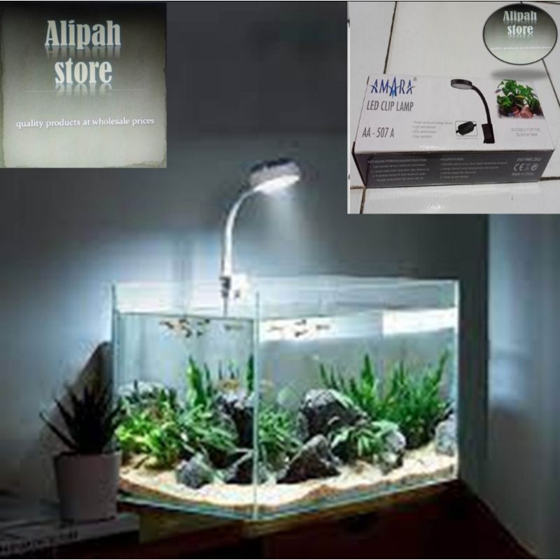 lampu jepit AMARA BULAT aquarium