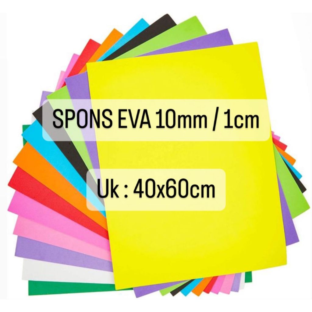 spons eva EVA Foam / Spon Ati 10mm/1cm spons eva 10mm media kreasi ukuran 40x60cm media kerajinan