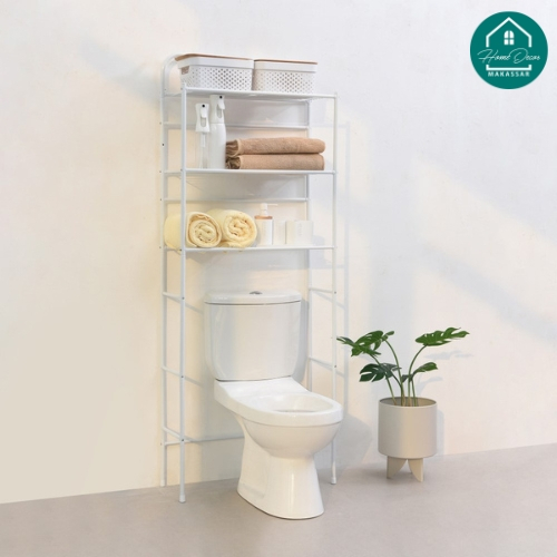 Informa Rak Besi Toilet Serbaguna 3 Tingkat Warna Putih Di Makassar
