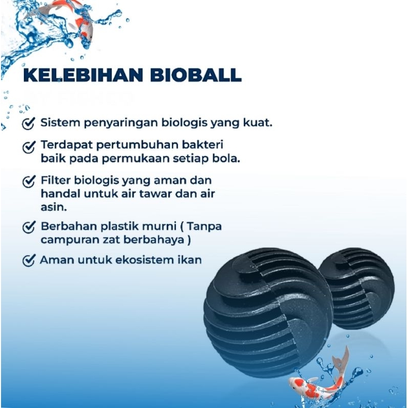 Media filter bakteri Bio ball GOLF isi 200pc