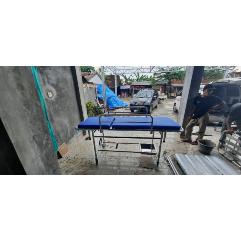 brangkar dorong pasien komplit / brangkar dorong pasien komplit stainlees