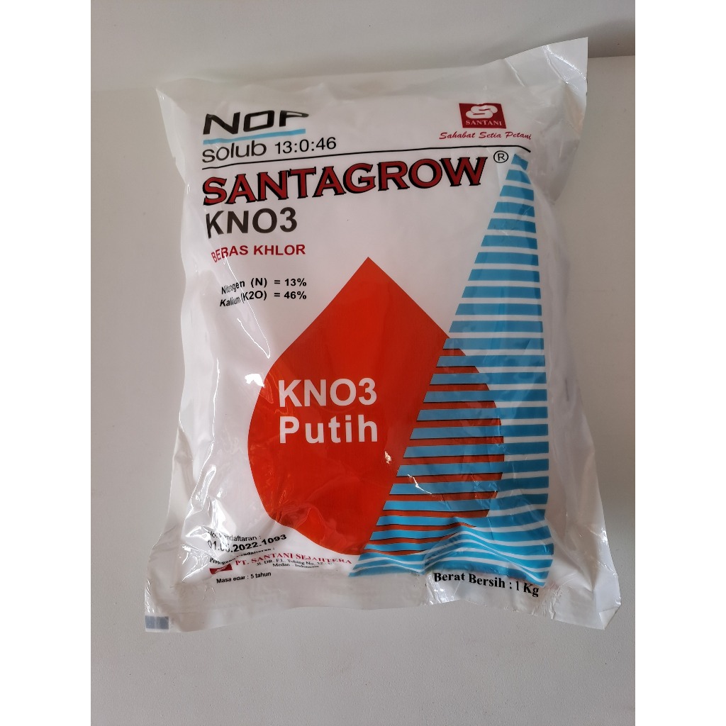 PUPUK KNO3 PUTIH CRYSTAL SANTAGROW 1KG