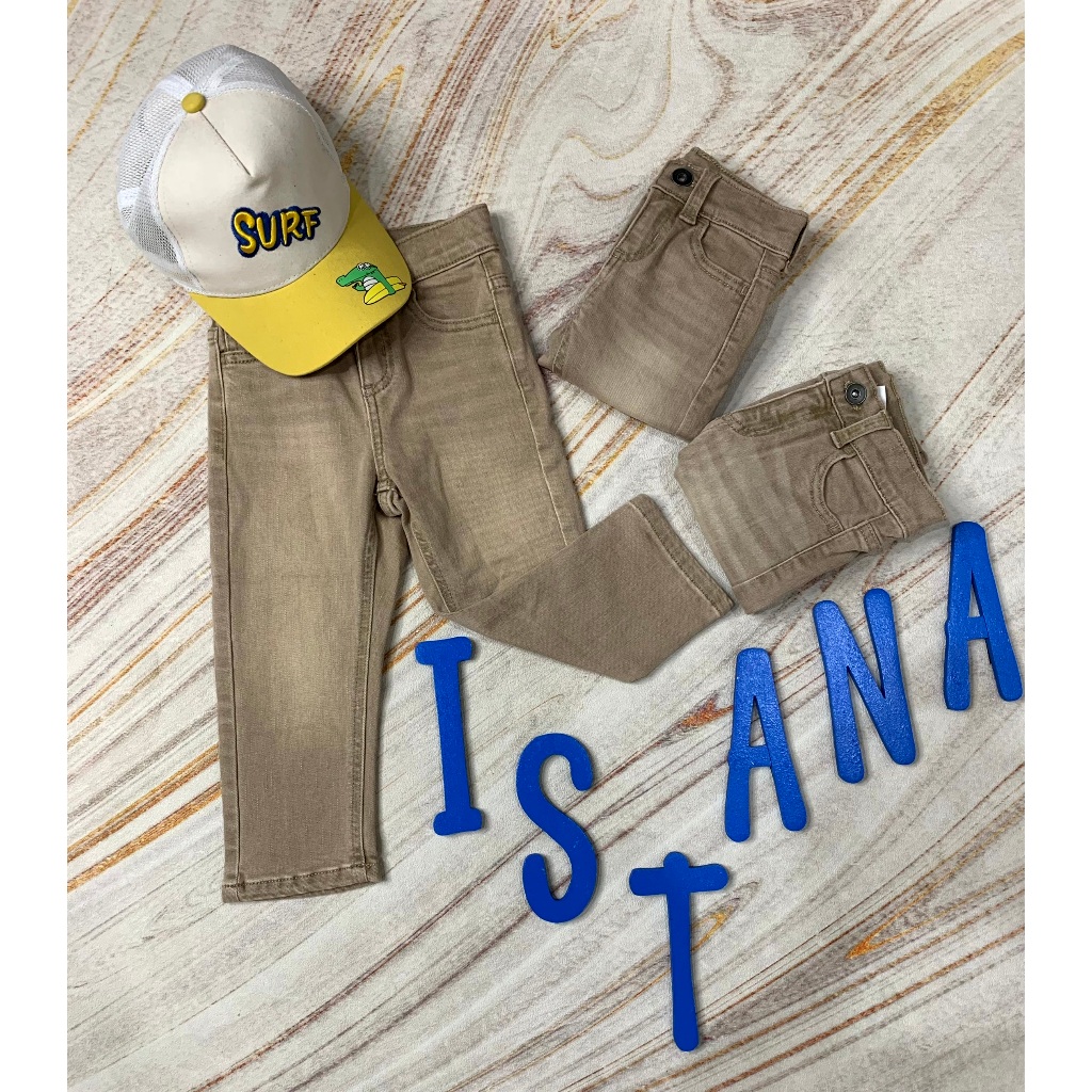 JEANS COKLAT ANAK COWOK BRAND W*NDERNAT*ON - JEANS ANAK - CELANA JEANS ANAK COWOK - BAWAHAN ANAK LAK