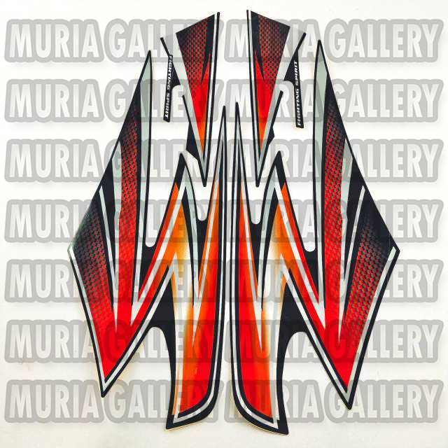 Striping stiker Yamaha RX king 2003 RX KING 2003 orange KUALITAS TERBAIK