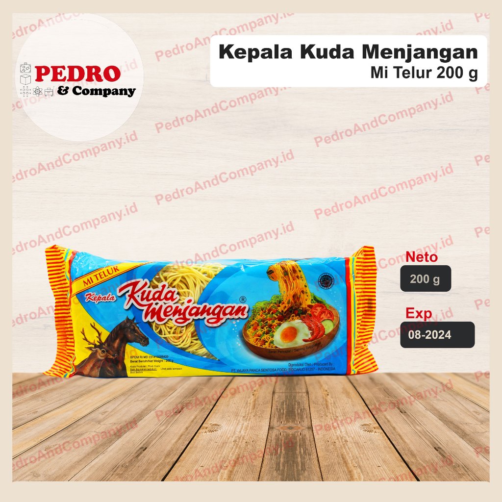 

Mi telur kepala kuda menjangan tipis/kecil 200 gram instant noodle mie