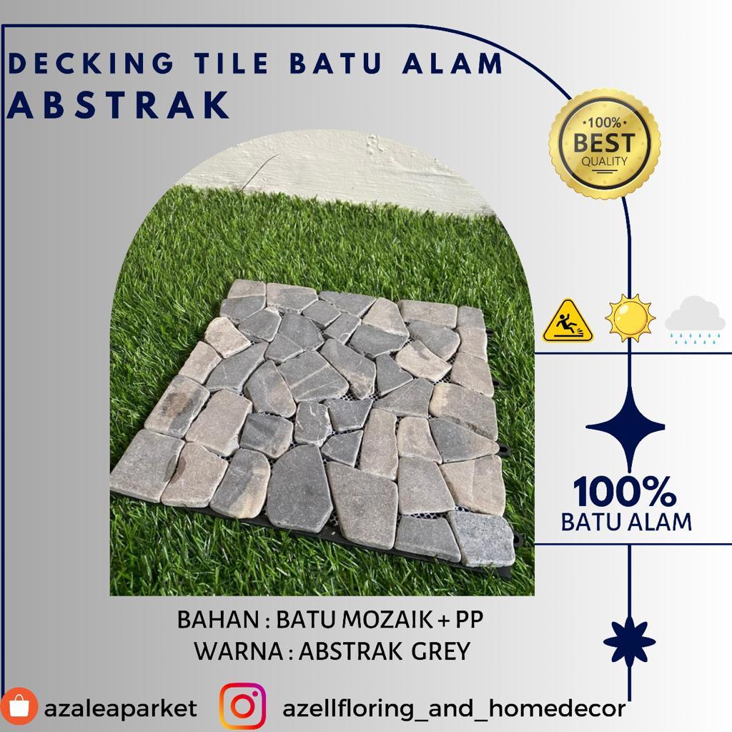 Decking Tile Batu Mozaik - Batu ubin Mozaik bongkar pasang - Batu mosaic - lantai decking batu alam