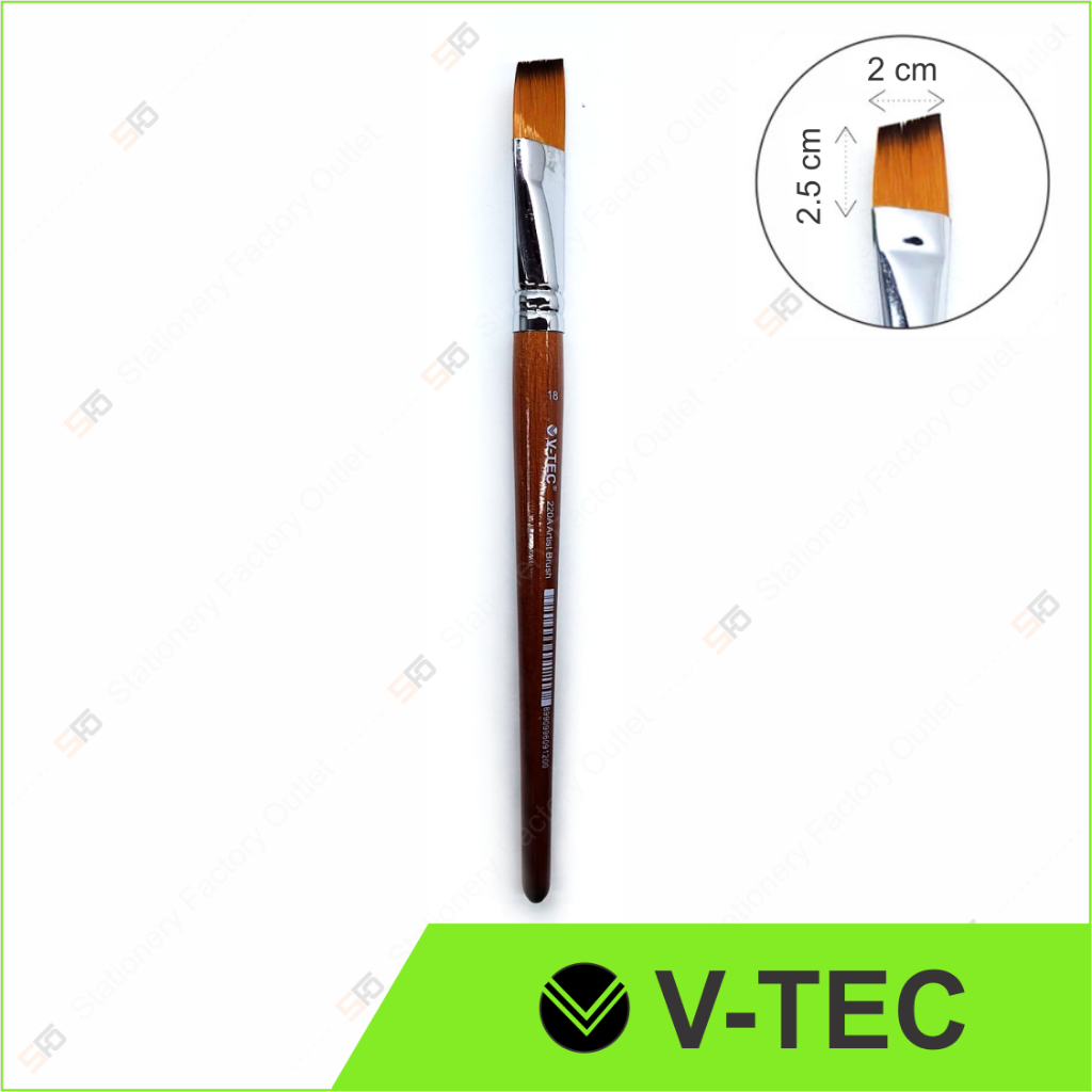 

Kuas Lukis Angular V-Tec 220A Satuan - Agular Paint Brush No. 18