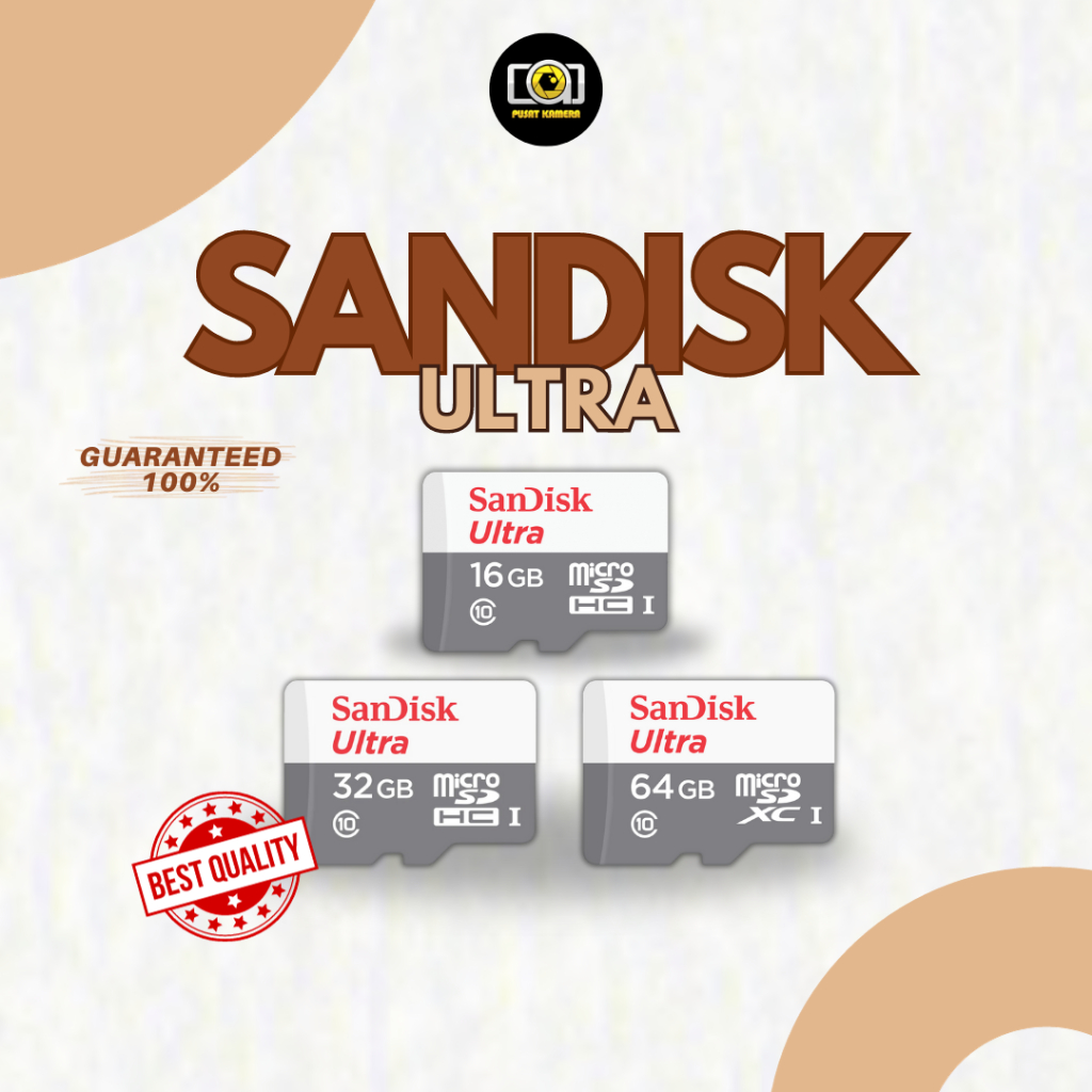 MicroSD Memory Card 16GB 32GB 64GB Ultra Sandisk Original Kartu Memori