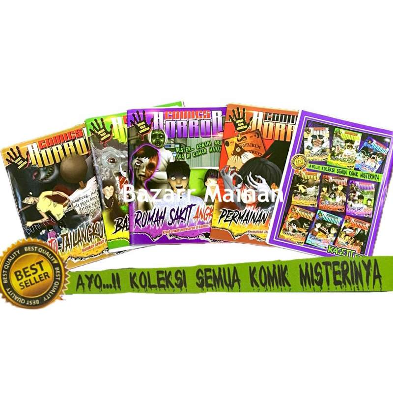 Buku Komik Horror Misteri Comic Horor Ngeri Mystery Anak Mix Misteri / Horor / Fiksi Novel (11x15cm)