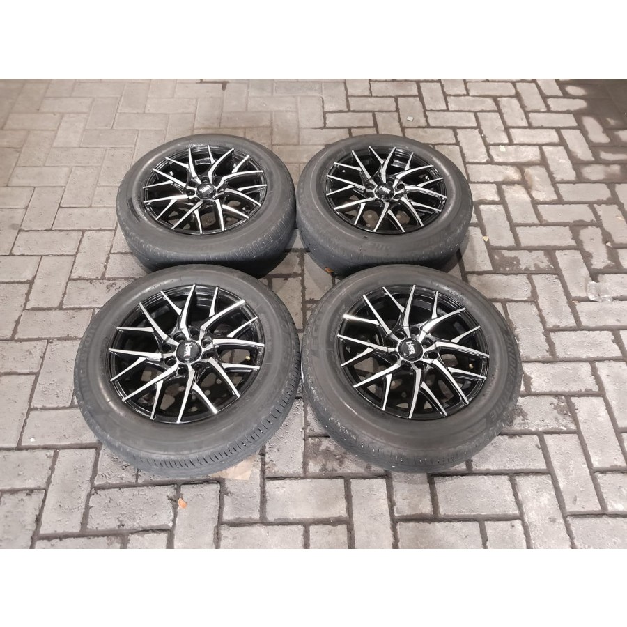 Velg Mobil Bekas Ring14 Hsr Kurosu Lebar 5,5 Buat 4 Et35 Ban 175 45 R14