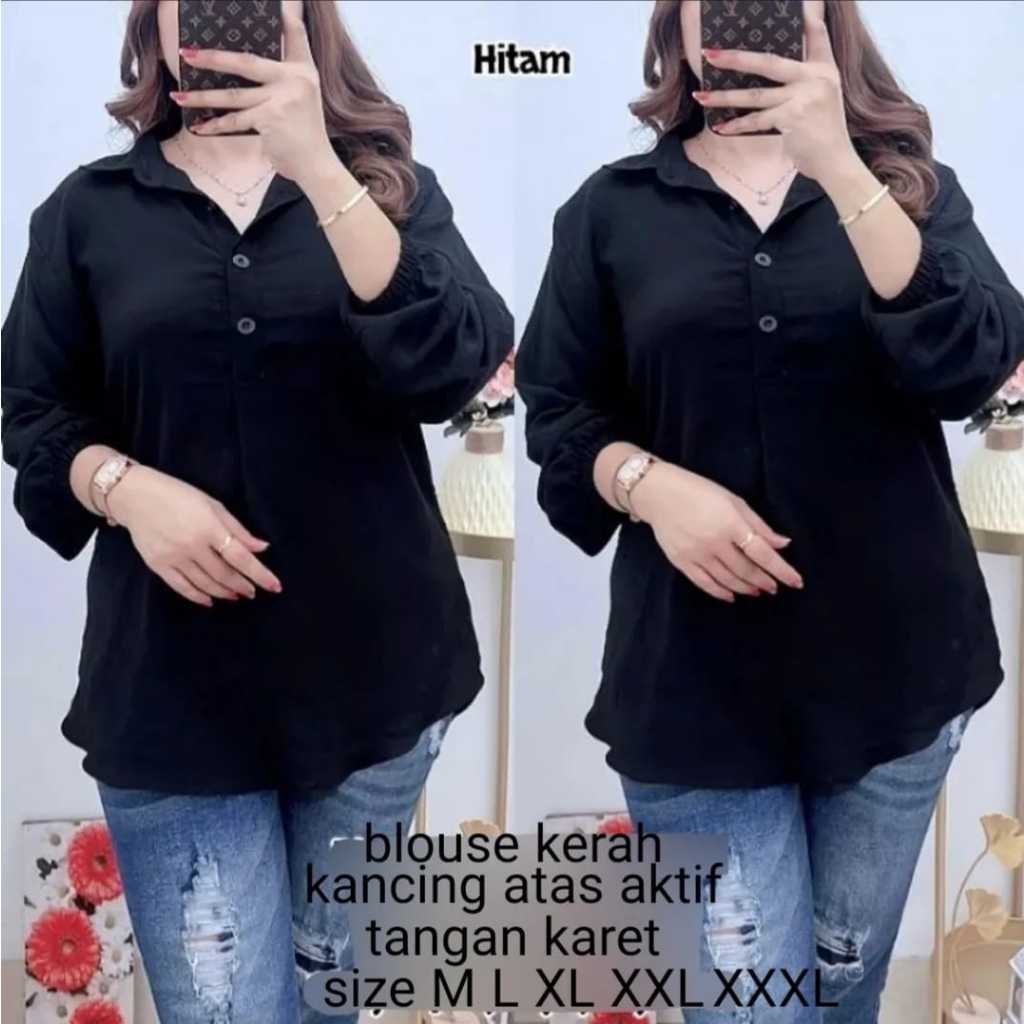 KEMEJA BLOUSE/ KEMEJA CRINKLE BLOUSE/ KEMEJA CRINKLE/ KEMEJA CRINKLE TERBARU/ KEMEJA CRINKLE BLOUSE 