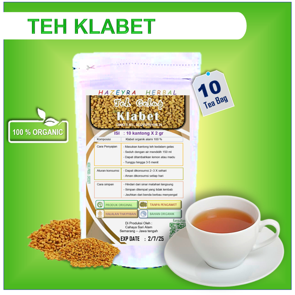 

klabet teh herbal halba obat pembesar pengencang payudara montok aman alami isi 10pcs jamu kesehatan wanita