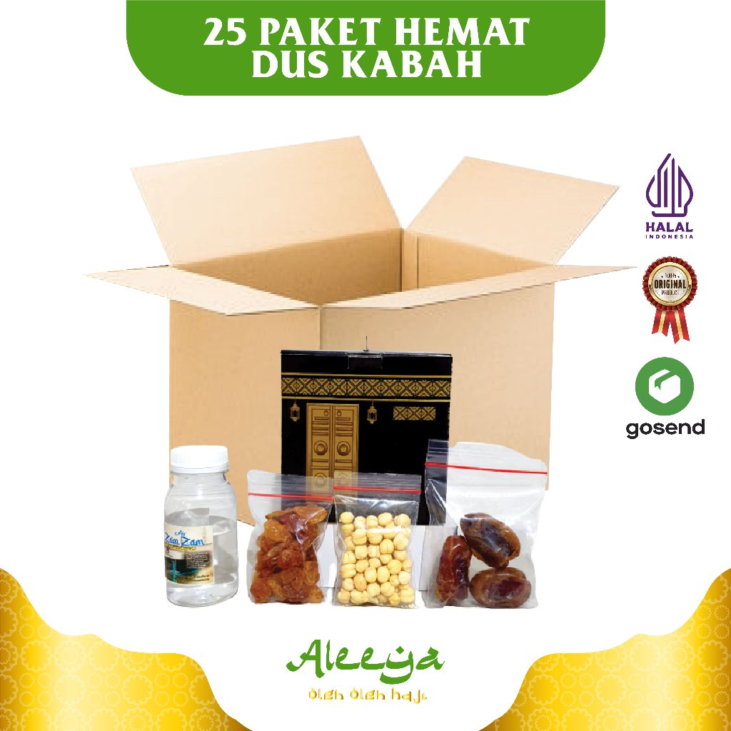 

Paket hemat oleh-oleh haji dan umroh dus kabah per 25 pcs