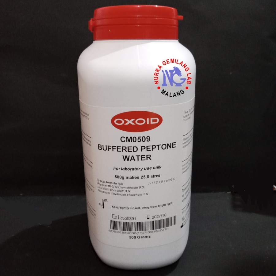 

BPW Buffered Peptone Water ECER 5 gram