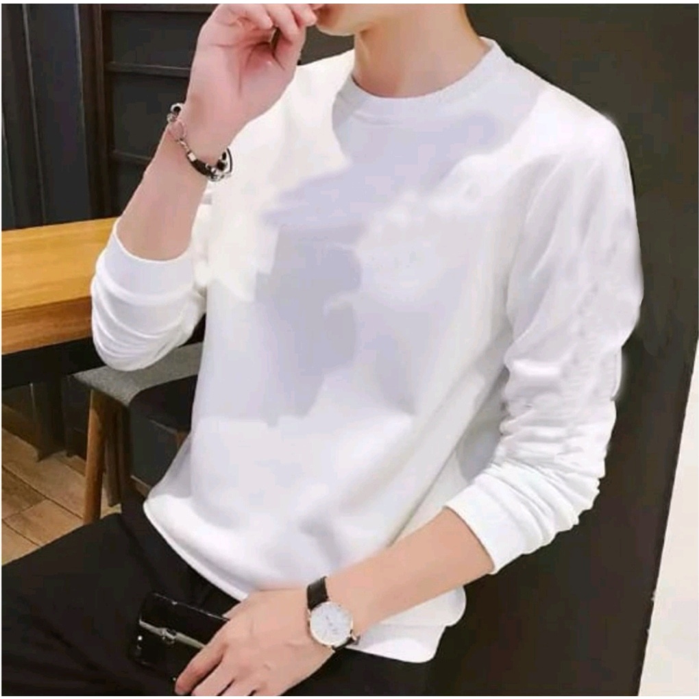 Bisa COD Sweater Keren Promo Sale Kaos Polos Panjang Baju Unisex Cowok Terbaru Crewneck Pria Distro Sweter Pria Terlaris Kaos Lengan Panjang Sweater Remaja Dewasa Kaos Oblong Murah