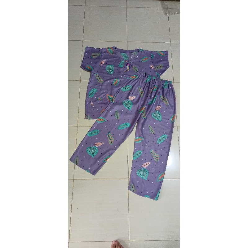 cp jumbo set atas bawah lengan pendek celana panjang