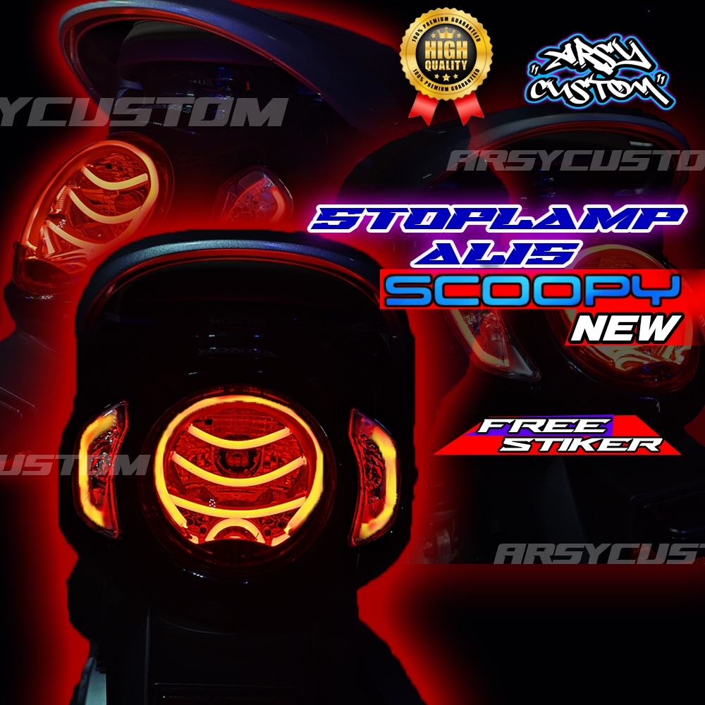 Lampu Alis Stoplamp Scoopy New 2020 2021 2022 2023 Bonus Lampu Alis Sein Aksesoris Lampu Variasi Bel