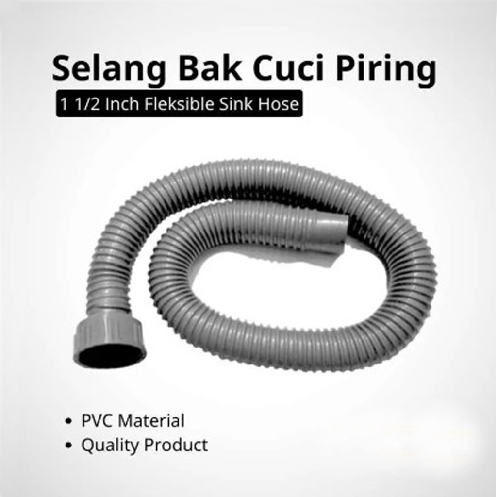 selang pembungan bak cuci piring selang afur drat 1 meter panjang