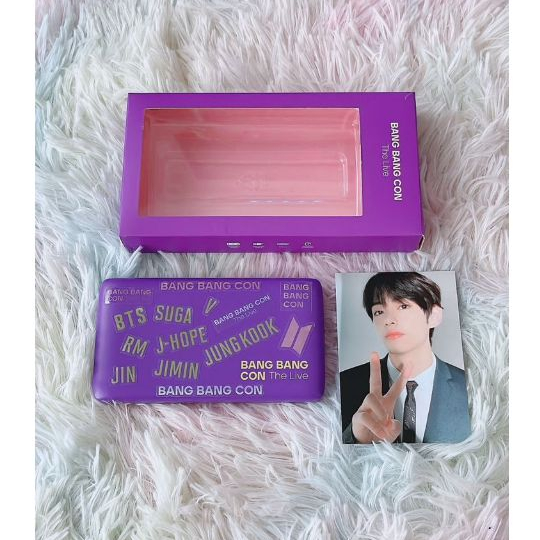 BTS V PHOTOCARD PORTABLE CHARGER BANG BANG CON OFFICIAL PC BBC POWERBANK TAEHYUNG