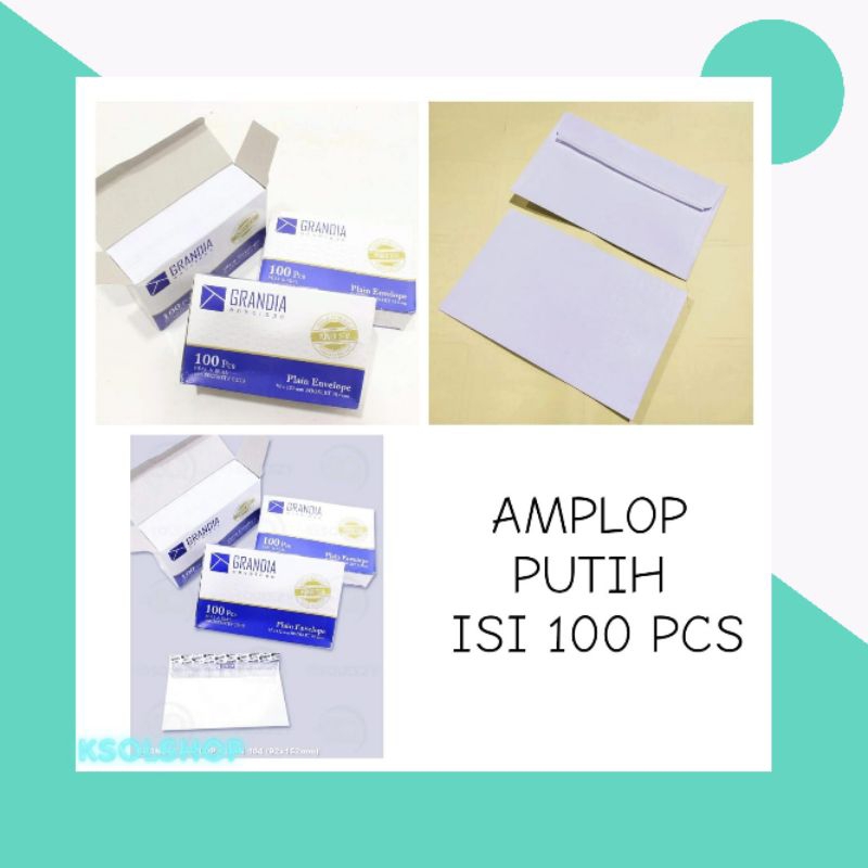 

Amplop Putih Grandia 95 X 152mm 104 Isi 100Pcs
