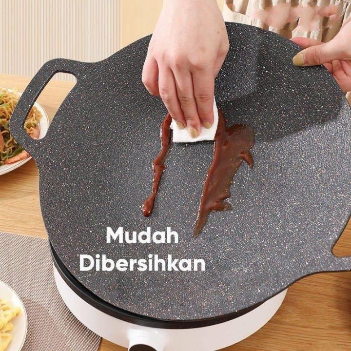 { OMG } Wajan Pemanggang Anti Lengket 34cm / Wajan Pemanggang Datar Baking Pan Bulat Pan Bakar Roti