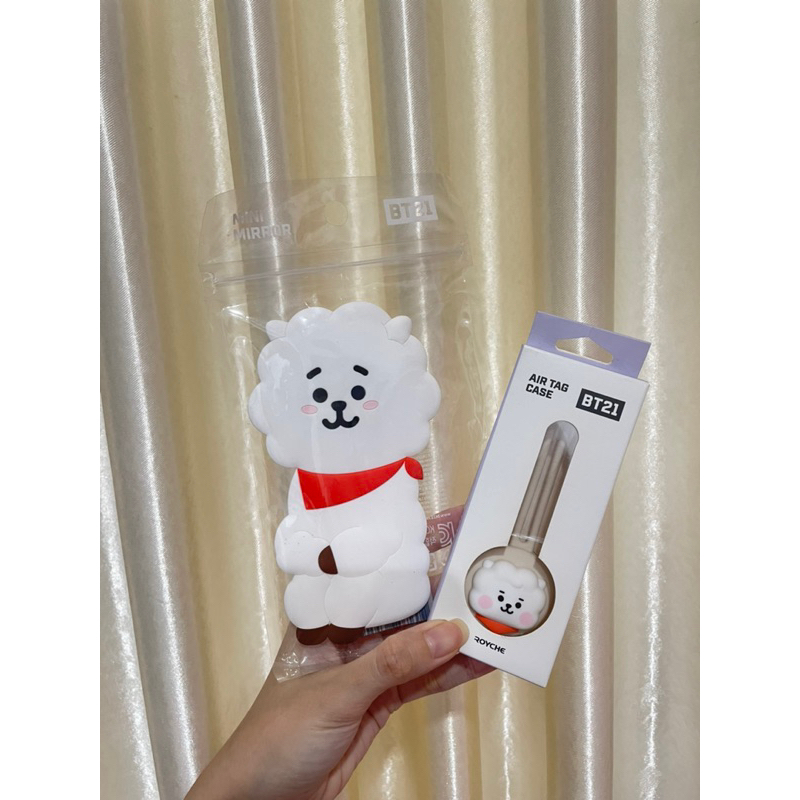 BT21 RJ Mini Mirror Official + free RJ Air Tag Case Official