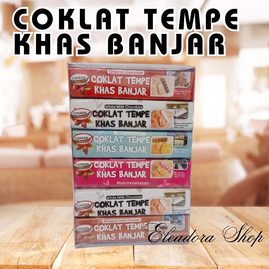 

Coklat Tempe Khas Banjar Cokban - Coklat Tempe Kemasan Isi 6 Pcs - Coklat Tempe Unik Banjarmasin