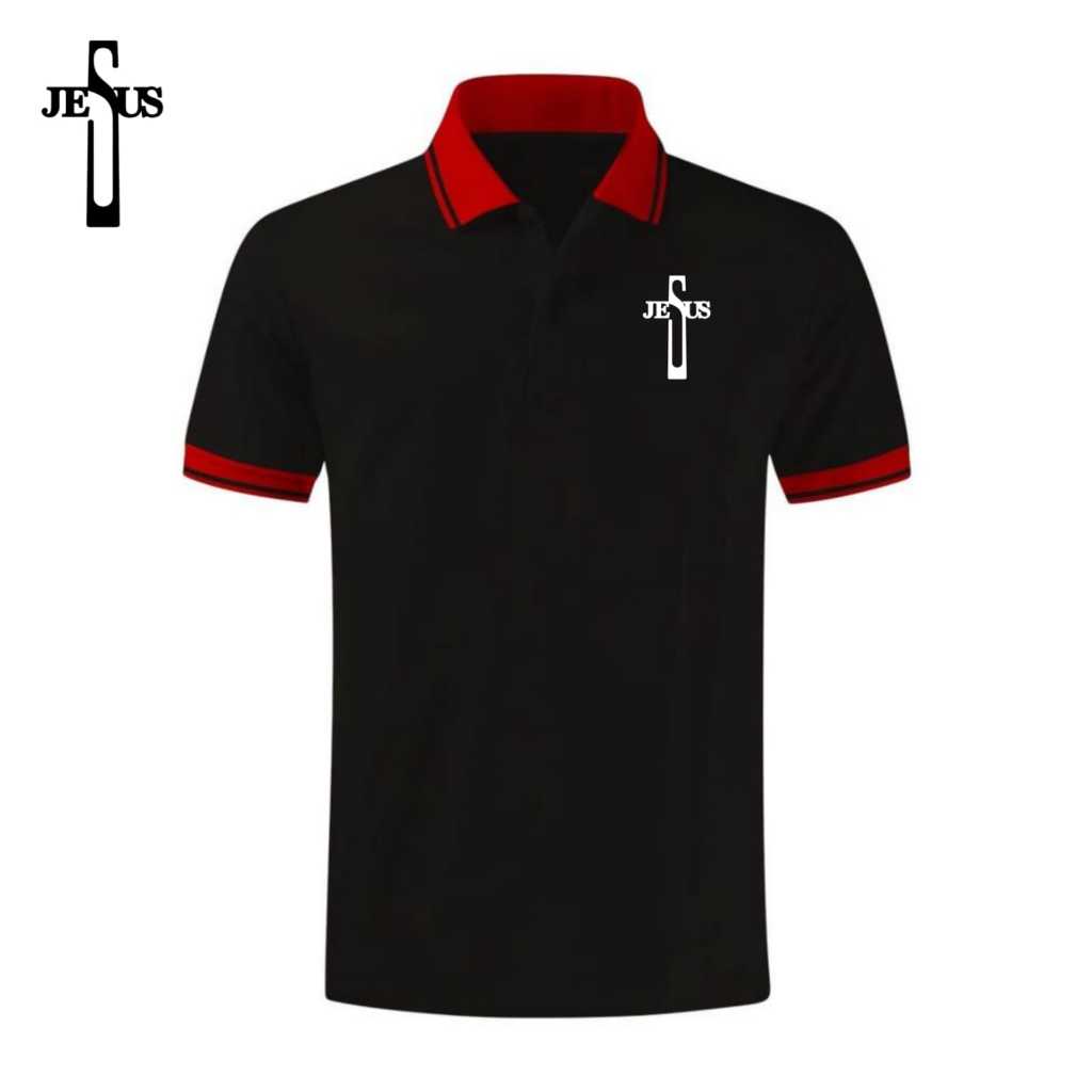 SN STORE - kaos polo shirt salib alkitab jesus wangki kaos kerah rohani kristen katolik haleluya bun