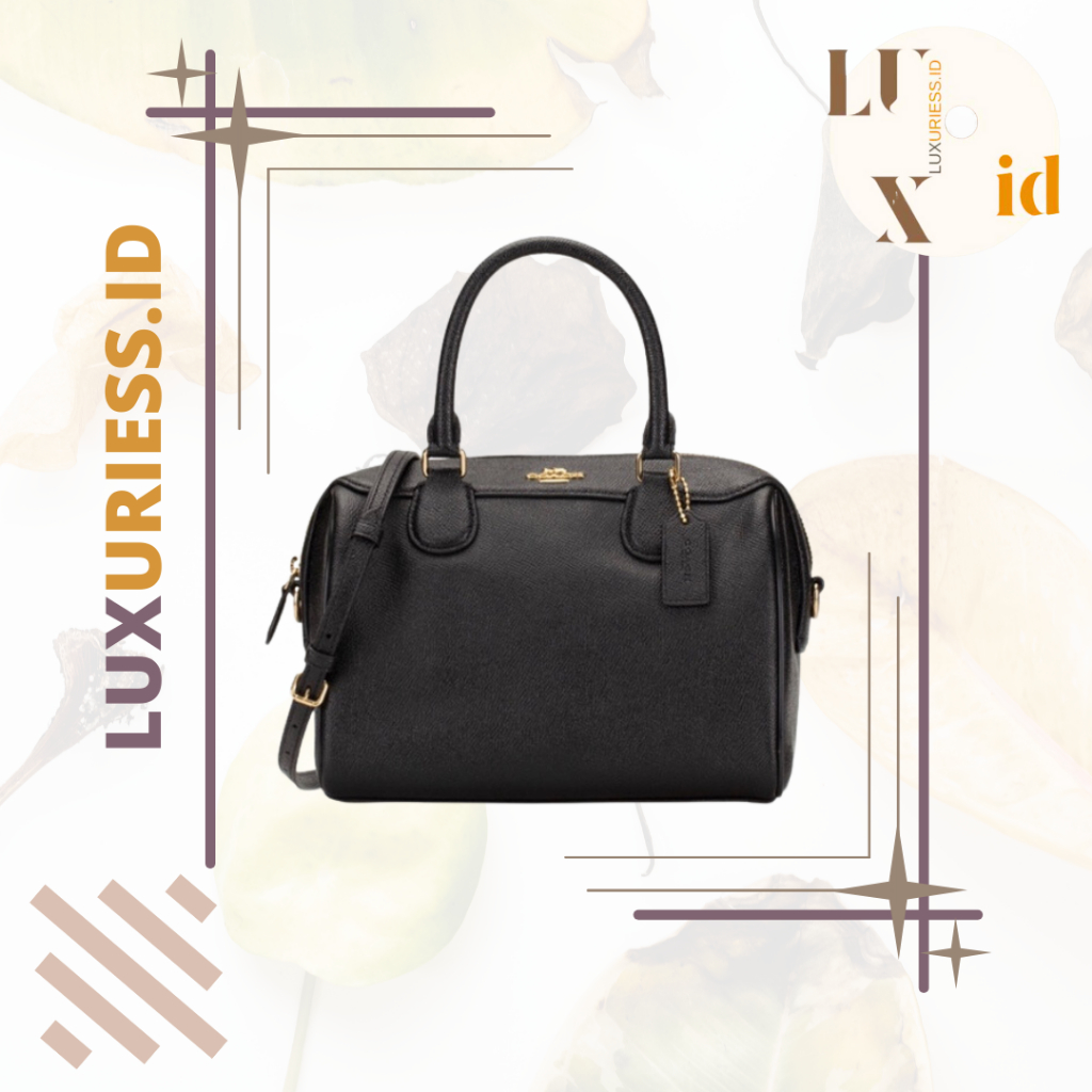 COACH MINI BENNETT SATCHEL BLACK LEATHER - COACH F57521