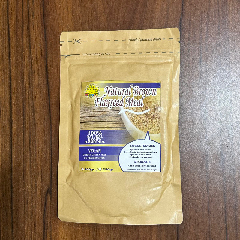 

Natural Brown Flaxseed Meal 100gr / Brown Flaxseed Ground 100gr