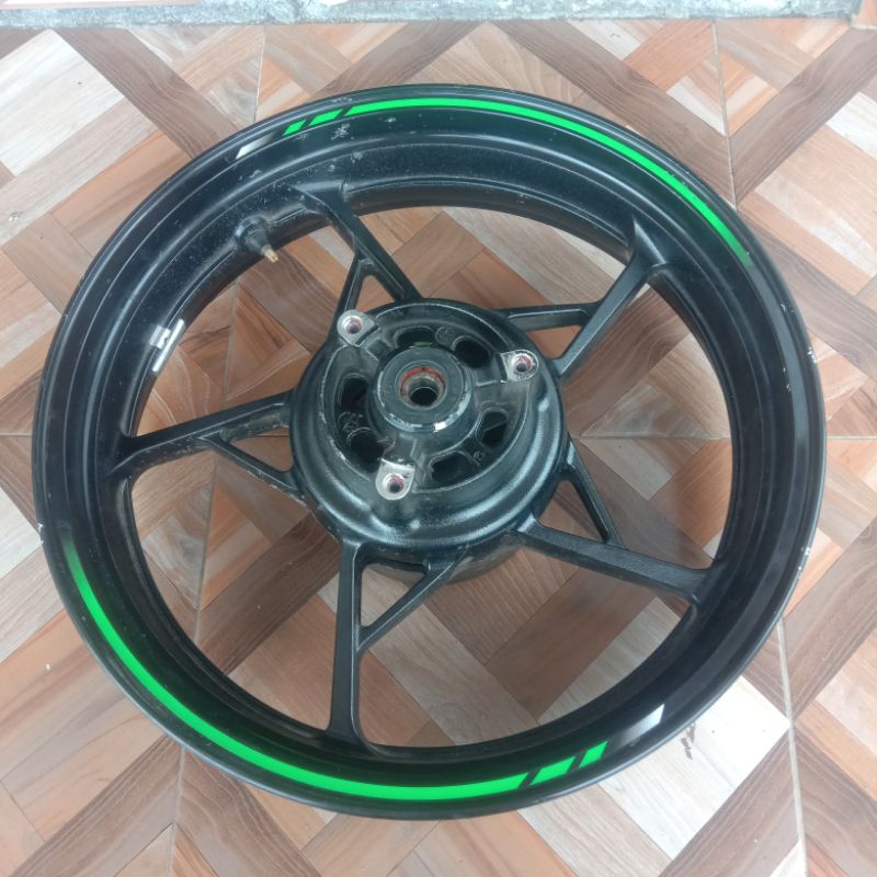 velg belakang Kawasaki ninja 250R fi new SE special edition hijau rear RIMS pelek peleg velek 17 400