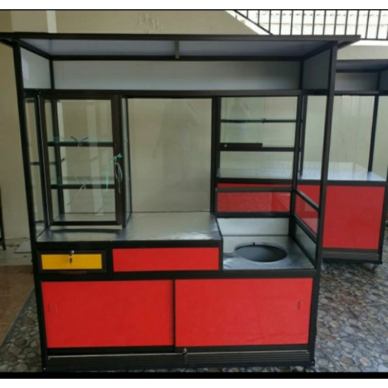 rombong aluminium ukuran 150 cm