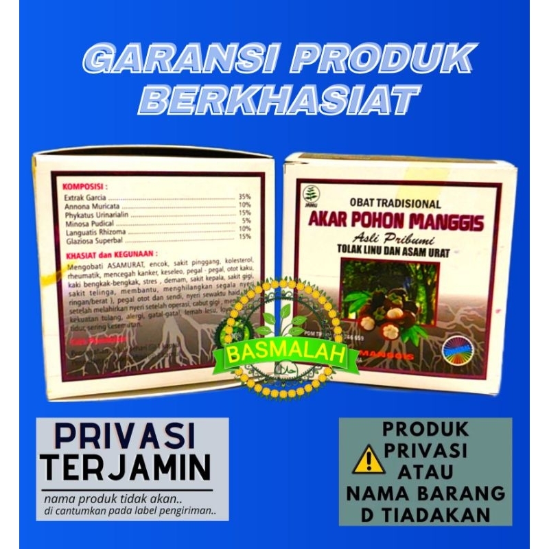 kapsul herbal akar pohon manggis asli