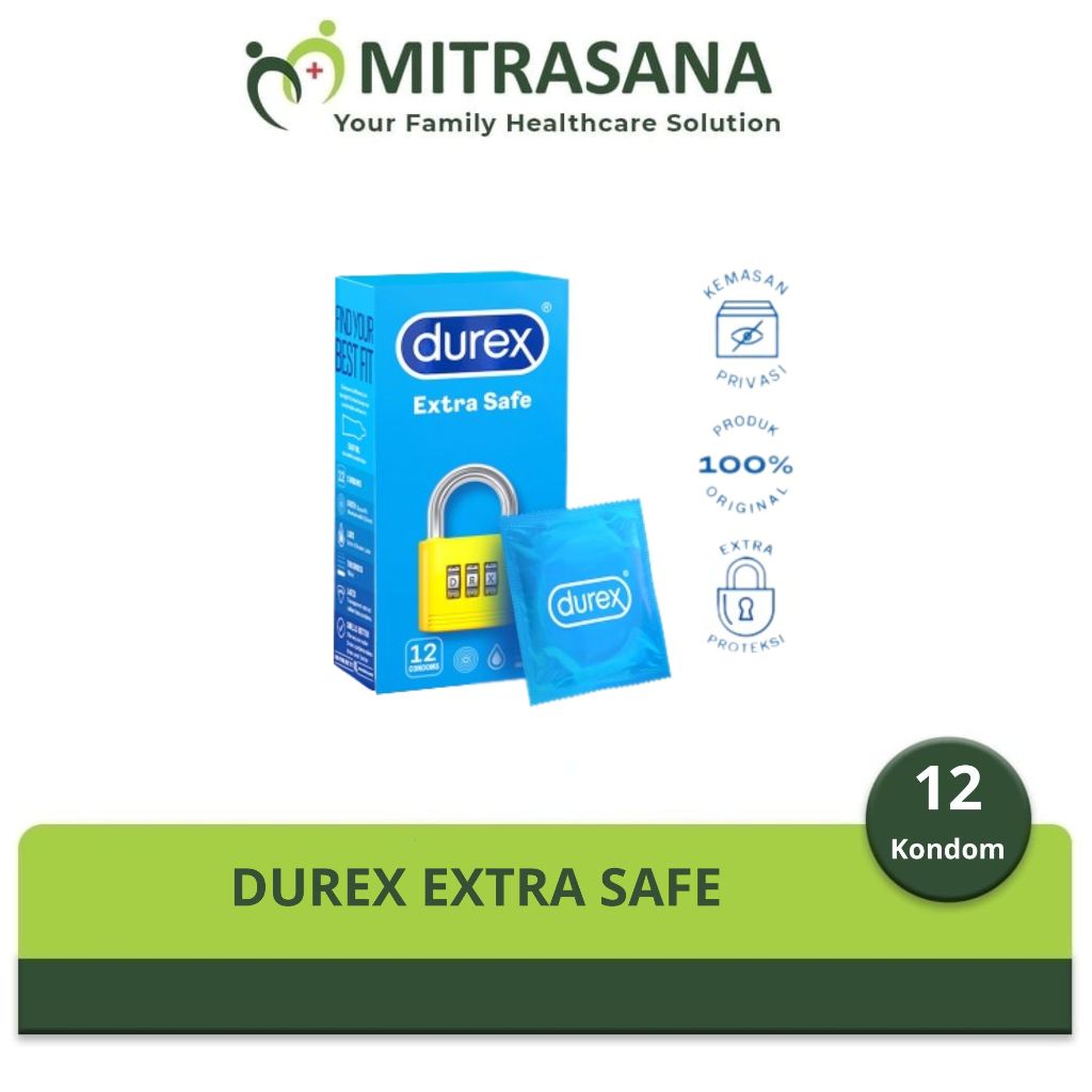 Durex Extra Safe 12S - Kondom Tebal, Aman dan Nyaman