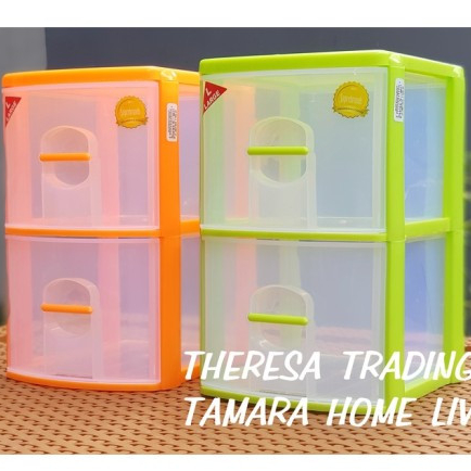 Rak Laci CD / DVD Player Container Susun 2 SHINPO 344 L2 Transparan Kotak Obat Tempat Penyimpanan Ba