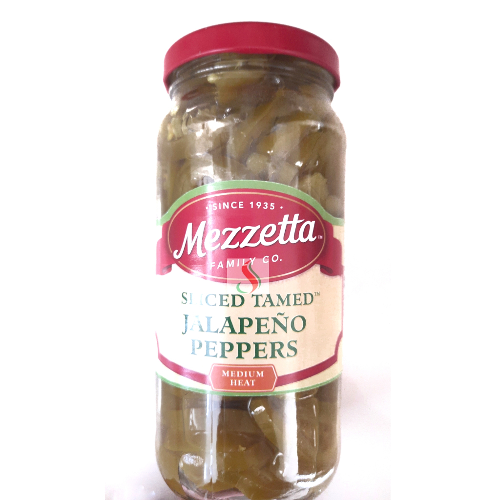 

Mezzetta Sliced Tamed Jalapeno Peppers 16oz. Merzetta