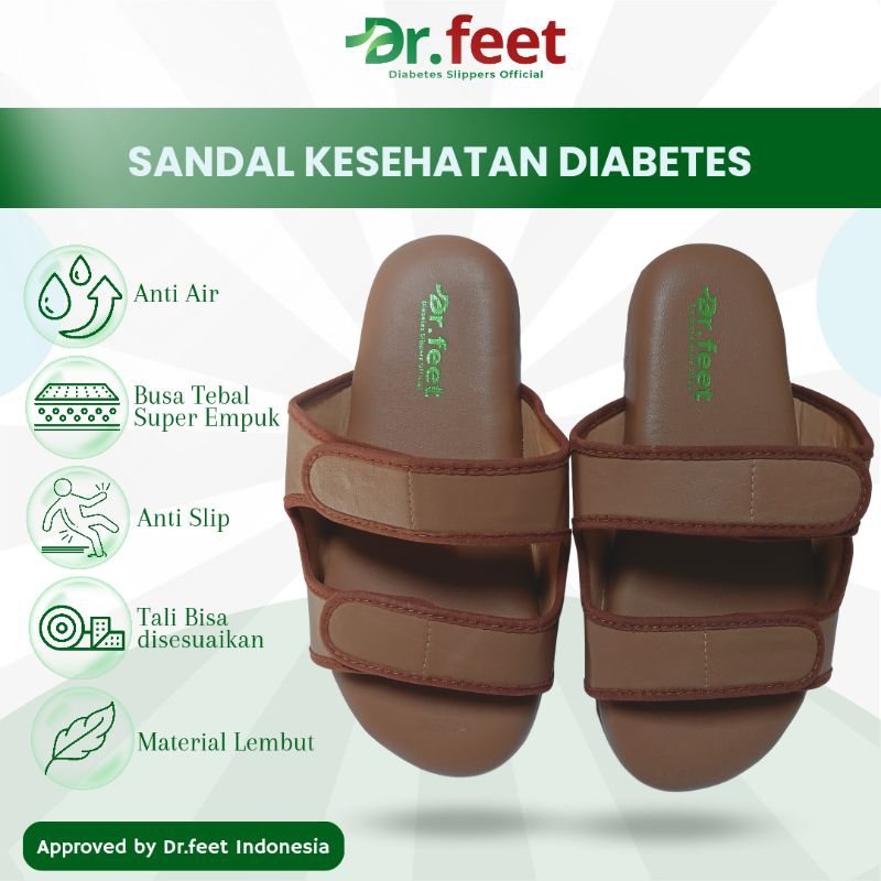 Sandal Diabetes Dr.feet Sandal Diabetes Slop Sandal Keshetan Kaki Luka Diabetes