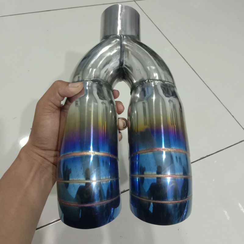 Knalpot suos cabang stainless truk Turbo, Big Bus, Medium Bus, Canter, Hino