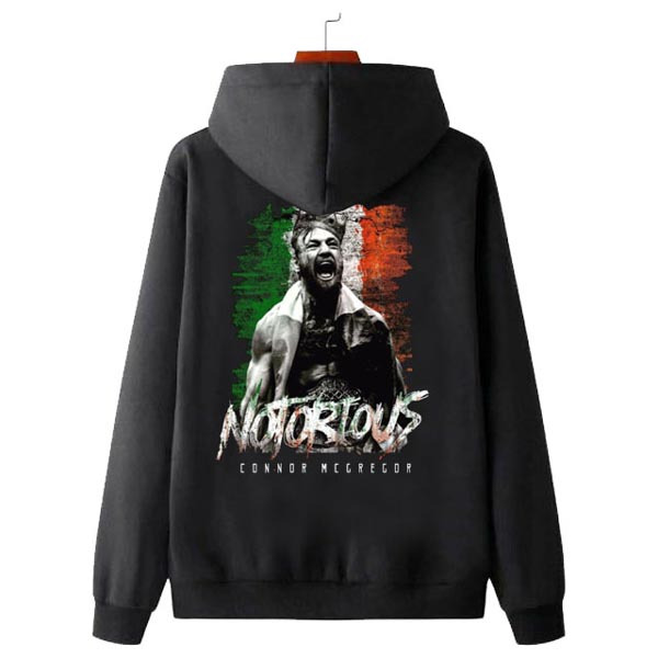 Jaket Hoodie Notorius Connor McGregor Hoodie Sweater Bahan Cotton Fleece