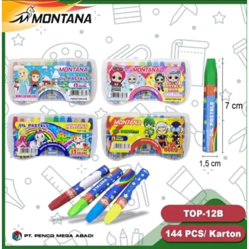 

KRAYON MINYAK 12 WARNA OIL PASTEL COLORS CRAYONS