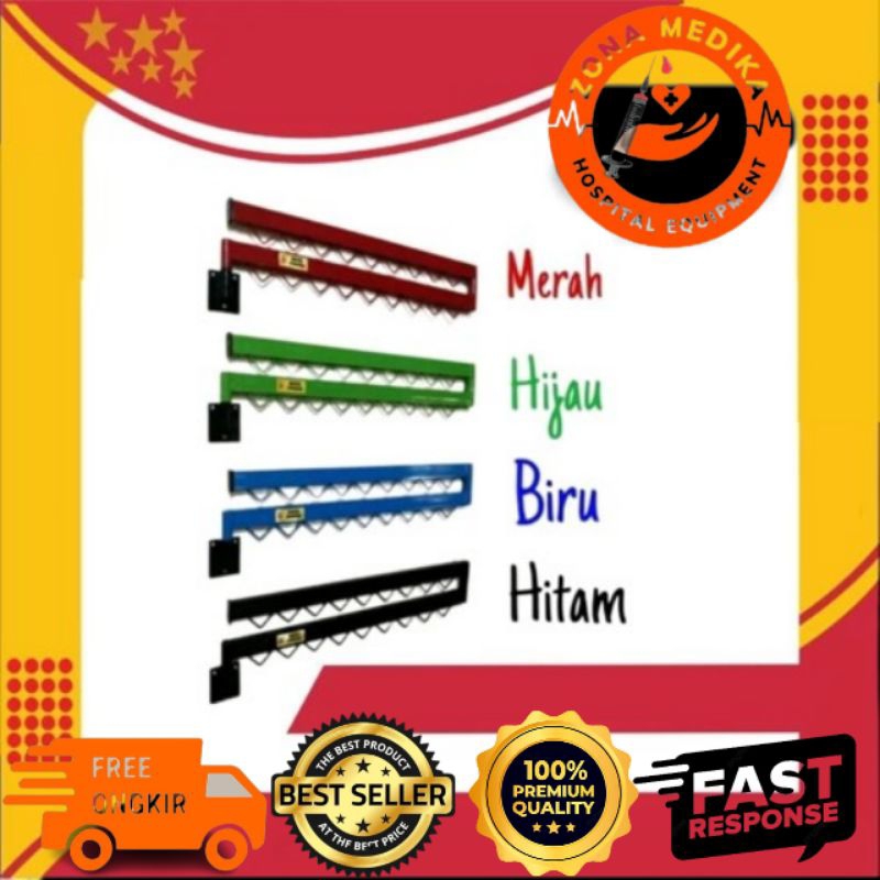 GANTUNGAN BAJU LIPAT BAHAN BESI