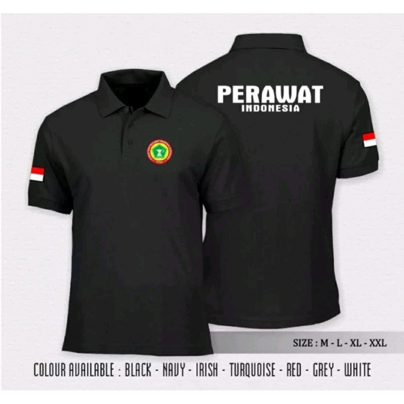 KAOS POLO PERAWAT INDONESIA SABLON DTF// POLO PERAWAT