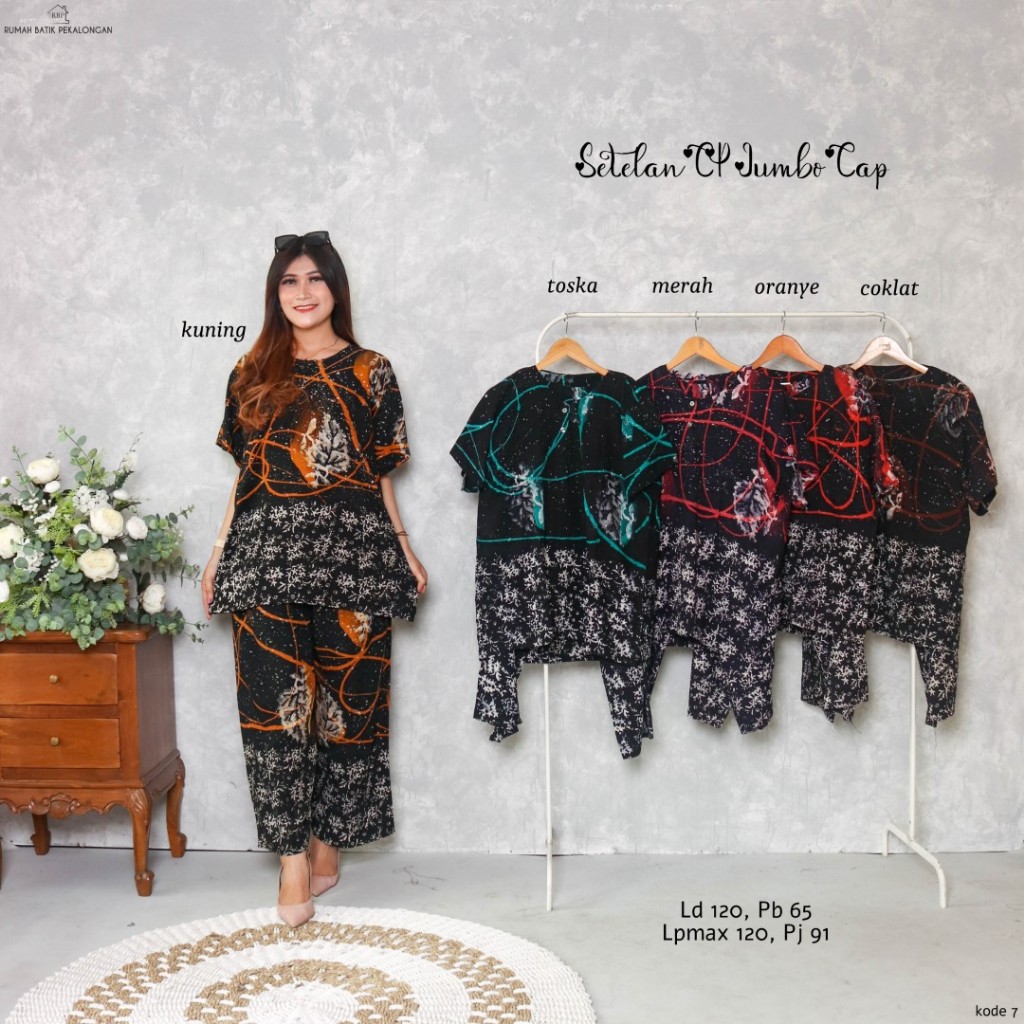Setelan Kulot Jumbo Baby Doll Batik Pekalongan 7